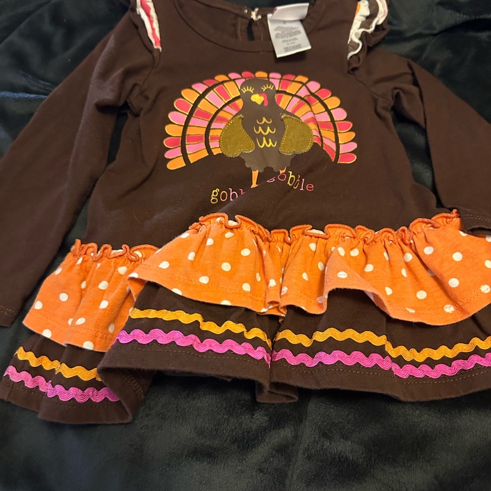 Brown and Orange Turkey Top - Bin 14
